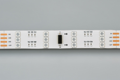 Лента SPI-5000SE 12V RGB (5060, 480 LED x3,1812) (Arlight, Закрытый, IP65)