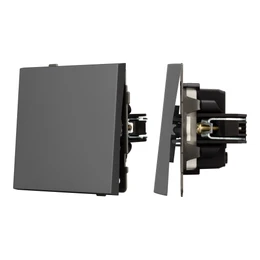 Фото #1 товара Механизм выключателя одноклавишный перекрёстный SWT-TENDO-MKX1-SFPL-GR (230V, 10A) (Arlight, -)