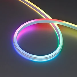 Фото #1 товара Светодиодная лента герметичная WAVE-SIDE-DOUBLE-BA168-16x15mm 24V RGBW-Day (15 W/m, IP67, 5m, wire x1) (Arlight, Вывод боковой, 5 лет)