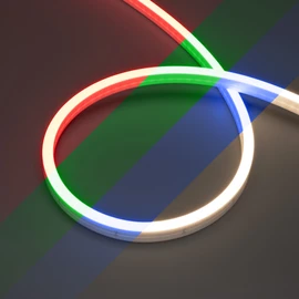 Фото #1 товара Светодиодная лента герметичная NOVA-SIDE-PU-B84-12x20mm 24V RGB-Day (15 W/m, IP68, 1m, wire x1) (Arlight, Полиуретан)