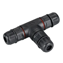 Фото #1 товара Коннектор тройной NEO-CON-T-2pin-BK (3-7mm, IP67) (Arlight, IP67 Пластик, 3 года)