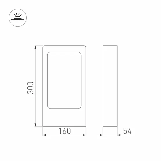 Фото #4 товара Светильник LGD-PATH-FRAME-H300-7W Warm3000 (BK, 100 deg, 230V) (ARL, IP65 Металл, 3 года) (Arlight, IP65 Металл, 3 года)