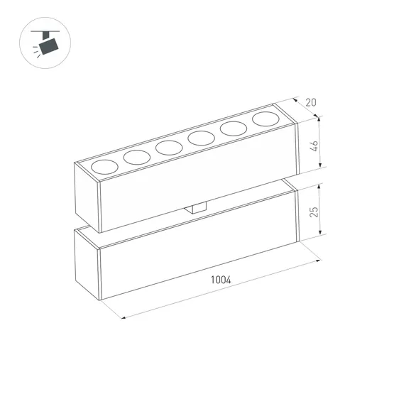 Фото #5 товара Светильник MAG-DOTS-FOLD-25-S1004-30W Day4000 (BK, 30 deg, 24V) (Arlight, IP20 Металл, 3 года)