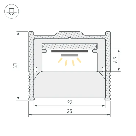 Фото #3 товара Профиль-держатель WPH-FLOOR22-2000 ANOD (Arlight, Металл)