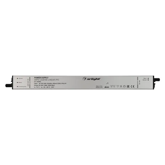 Фото #3 товара Блок питания ARPV-LG48100-LINEAR-PFC (48V, 2.08A, 100W) (Arlight, IP67 Металл, 5 лет)