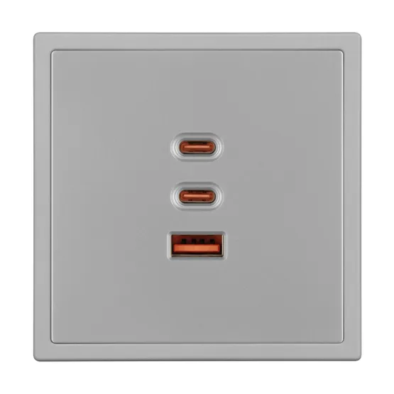 Фото #4 товара ARL NOBE USB Розетка тип А+С+С софт-тач никель SCT-MUACC-SFPL-FC-IS (65W, QC3) (Arlight, -)