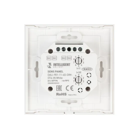 Фото #4 товара INTELLIGENT ARLIGHT Сенсорная панель DALI-901-11-4G-DIM-DT6-IN White (BUS) (IARL, IP20 Пластик, 3 года)