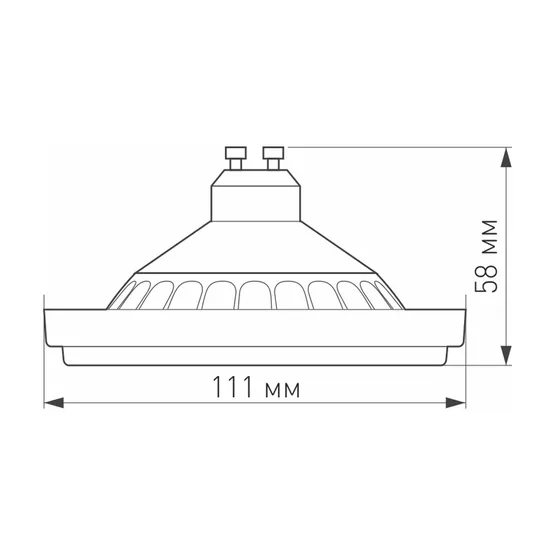 Фото #5 товара Лампа AR111-UNIT-GU10-15W-DIM Day4000 (WH, 120 deg, 230V) (Arlight, Металл)