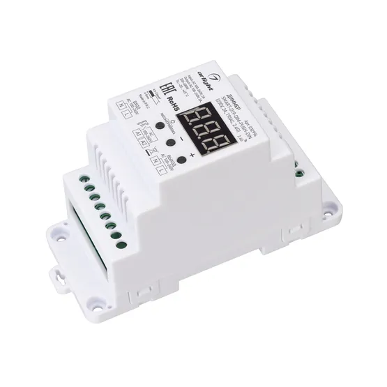Фото товара Диммер SMART-D19-DIM-PUSH-DIN (230V, 2A, TRIAC, 2.4G) (Arlight, IP20 Пластик, 5 лет)