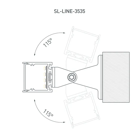 Фото #5 товара Профиль с экраном SL-LINE-3535-2500 WHITE+OPAL (Arlight, Алюминий)