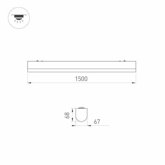 Фото #5 товара Светильник ALT-LARGO-1500-40W Warm3000 (WH, 120 deg, 230V) (Arlight, IP65 Пластик, 5 лет)