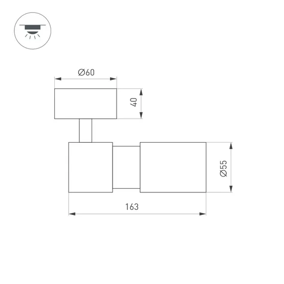 Фото #9 товара Светильник SP-ARTEMIS-SURFACE-FLAP-R55-12W Warm3000 (BK, 8-80 deg, 230V) (Arlight, IP20 Металл, 5 лет)