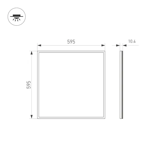 Фото #6 товара Панель IM-S600x600-40W White6000 (WH, 120 deg, 230V) (Arlight, IP40 Металл, 3 года)