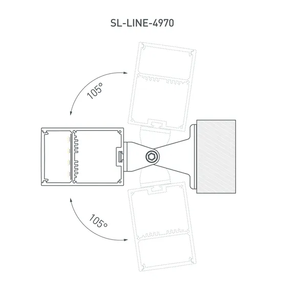 Фото #4 товара Профиль с экраном SL-LINE-4970-2500 WHITE+OPAL (Arlight, Алюминий)
