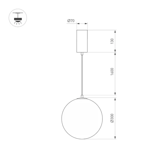 Фото #4 товара Светильник SP-SILKA-HANG-R300-7W Warm2700 (WH, 330 deg, 230V) (Arlight, IP20, Натуральный шелк, 3 года)