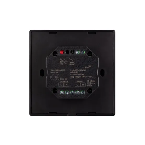 Фото #2 товара INTELLIGENT ARLIGHT Роторная панель SMART-TRIAC-601-32-DIM-IN Black (230V, 1.5A, 2.4G) (IARL, IP20 Пластик, 5 лет)