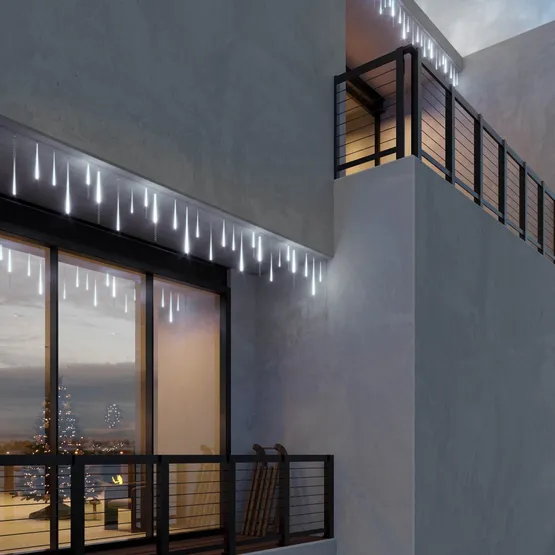 Фото #2 товара Светодиодная гирлянда ARD-ICEFALL-CLASSIC-D12-500-5PCS-CLEAR-72LED-LIVE WHITE (230V, 6W) (Ardecoled, IP65)