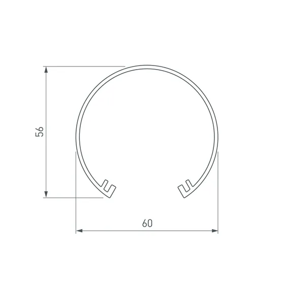 Фото #2 товара Экран SL-ROUND-D60-2000 OPAL (Arlight, Пластик)