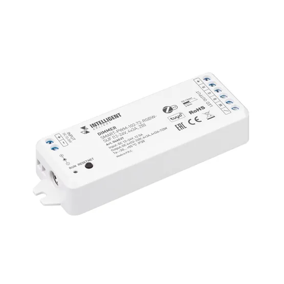 Фото товара INTELLIGENT ARLIGHT Диммер SMART-PWM-102-72-RGBW-SUF (12-24V, 4x3A, ZB) (IARL, Пластик)