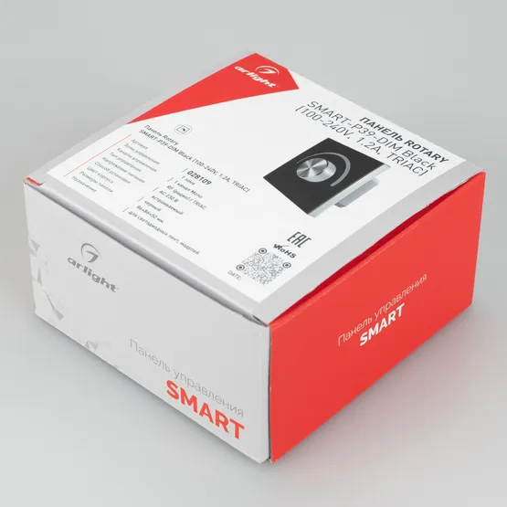 Фото #4 товара Панель SMART-P37-DIM-IN Black (230V, 1.2A, TRIAC, Rotary, 2.4G) (Arlight, IP20 Пластик, 5 лет)