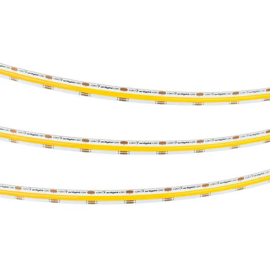 Фото #2 товара Светодиодная лента COB-X560-10mm 24V Warm3000 (5-15 W/m, IP20, 5m) (Arlight, -)
