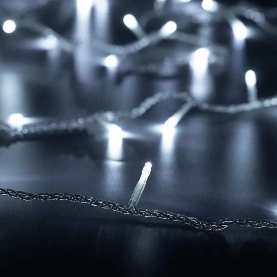 Фото #1 товара Светодиодная гирлянда ARD-STRING-HOME-5000-CLEAR-50LED-FLASH WHITE (230V, 3.5W) (Ardecoled, IP20)