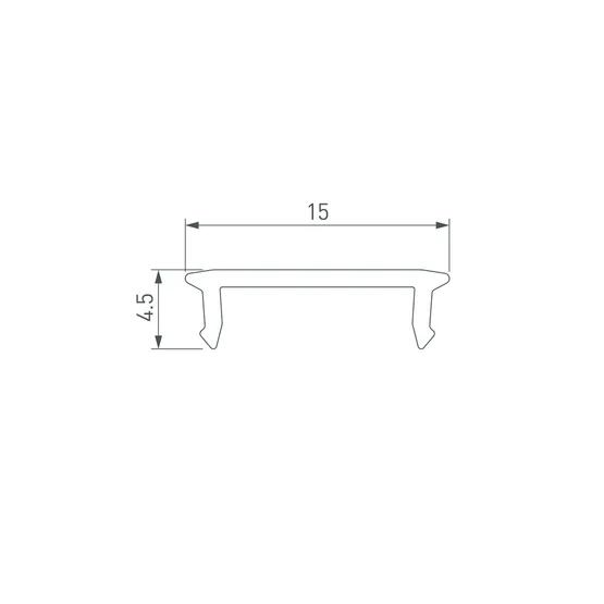 Фото #2 товара Экран SL-W15-S-2000 CLEAR (Arlight, Пластик)