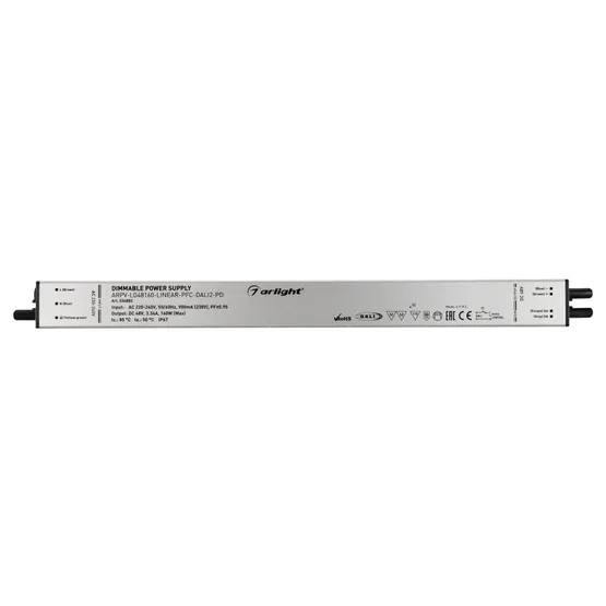 Фото #2 товара Блок питания ARPV-LG48160-LINEAR-PFC-DALI2-PD (48V, 3.34A, 160W) (Arlight, IP67 Металл, 5 лет)