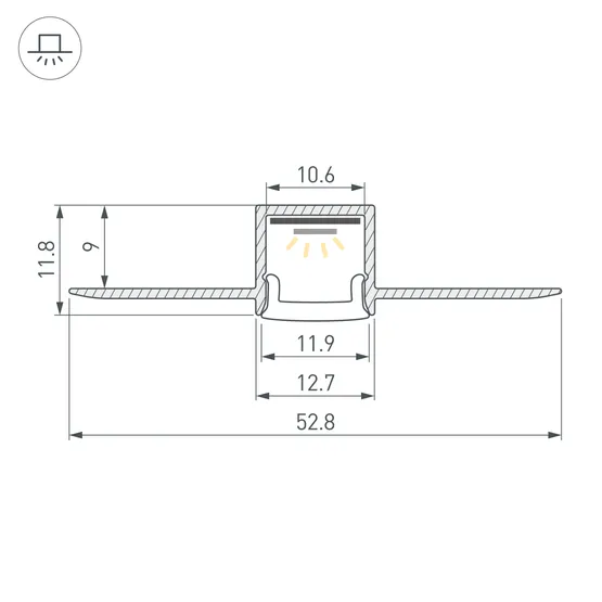 Фото #5 товара Профиль FANTOM-BENT-W12-TOP-2000 ANOD (Arlight, Алюминий)