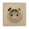 Минифото #4 товара ARL NOBE Розетка зк со шторками с USB тип А+С софт-тач золотой песок SCT-MUAC-SFPL-GD (250V, 16A) (Arlight, -)