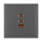 Минифото #4 товара ARL NOBE USB Розетка тип А+С+С софт-тач серый базальт SCT-MUACC-SFPL-FC-GR (65W, QC3) (Arlight, -)