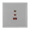 Минифото #4 товара ARL NOBE USB Розетка тип А+С+С софт-тач никель SCT-MUACC-SFPL-FC-IS (65W, QC3) (Arlight, -)