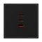 Минифото #4 товара ARL NOBE USB Розетка тип А+С+С софт-тач черный оникс SCT-MUACC-SFPL-FC-BK (65W, QC3) (Arlight, -)
