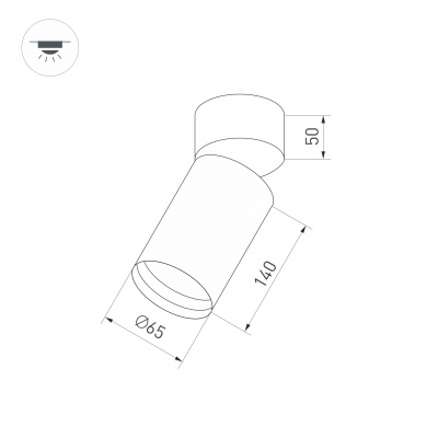 Светильник SP-POLO-SURFACE-FLAP-R65-8W Day4000 (WH-BK, 40 deg) (Arlight, IP20 Металл, 3 года)